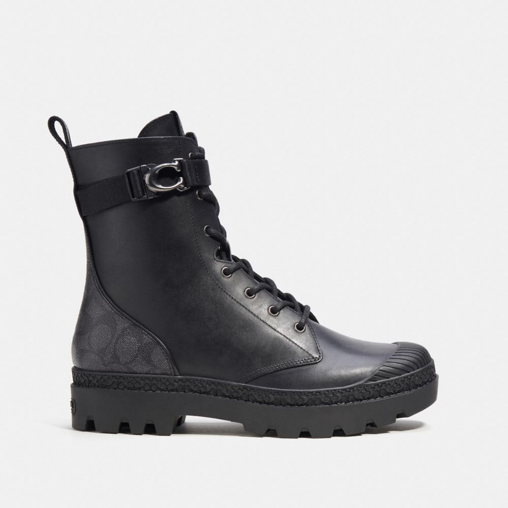 Botas Coach Tucker With Signature Hombre Negras | CL_CH10220