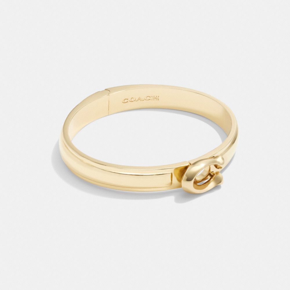 Brazaletes Coach Tabby Hinged Bangle Mujer Doradas | CL_CH99461