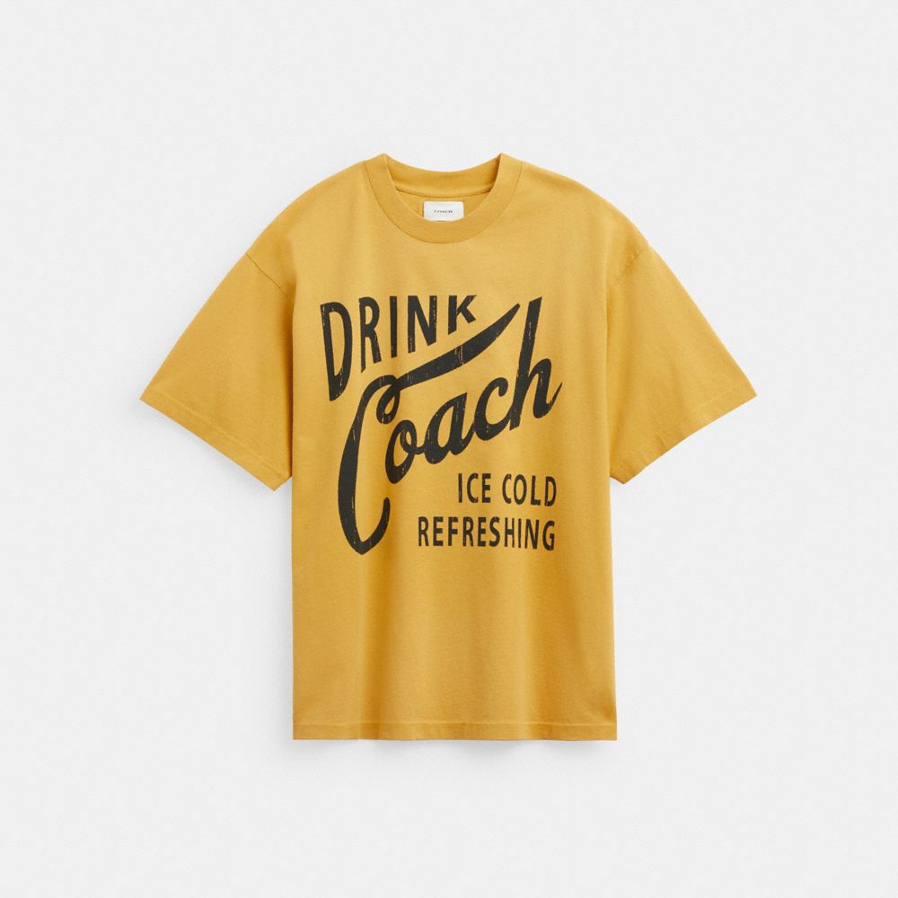 Camiseta Coach Americana Hombre Amarillo | CL_CH12508