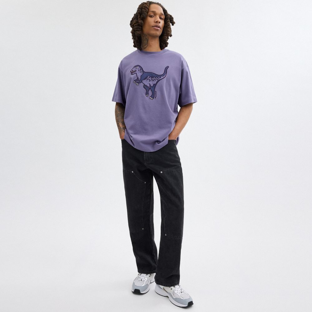 Camiseta Coach Rexy In Organic Cotton Hombre Moradas | CL_CH38323