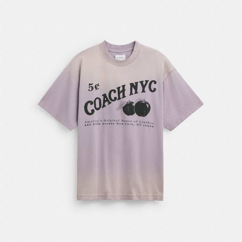 Camiseta Coach Signature Apple Hombre Moradas | CL_CH93178