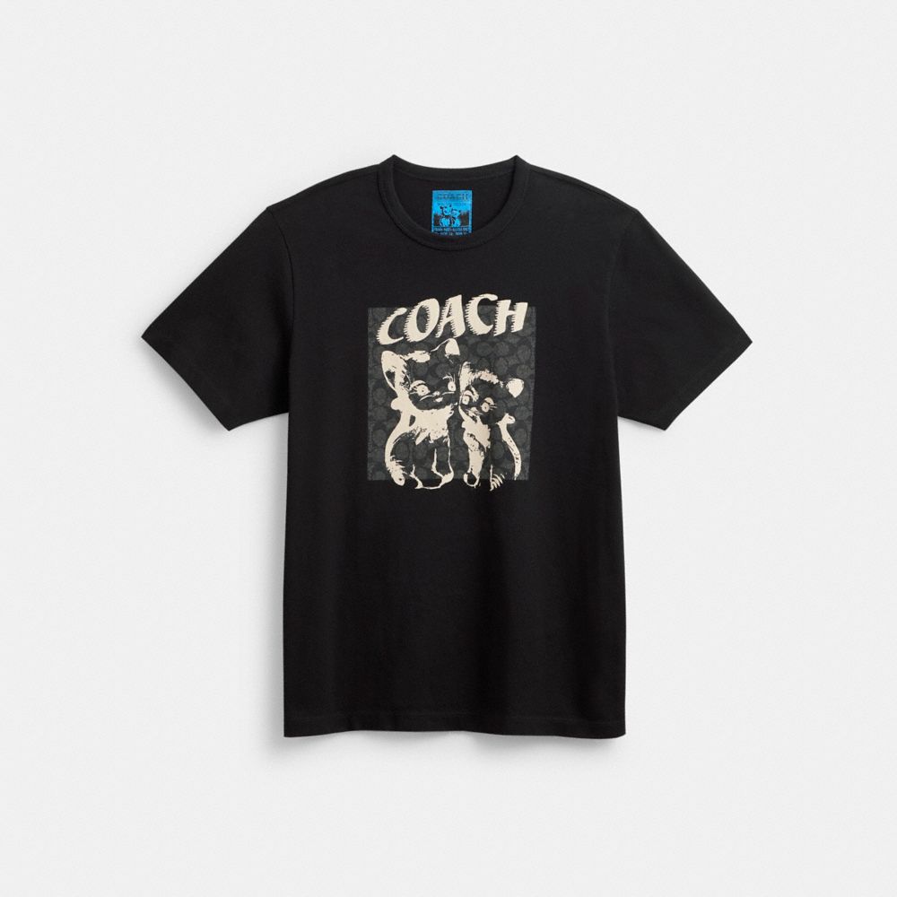 Camiseta Coach The Lil Nas X Drop Signature Cats Hombre Negras | CL_CH30539