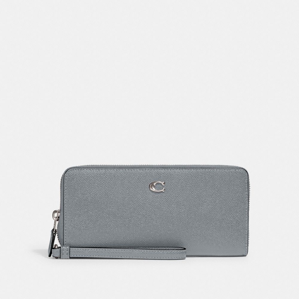 Carteras Grandes Coach Continental Crossgrain Leather Mujer Gris Azules | CL_CH77806