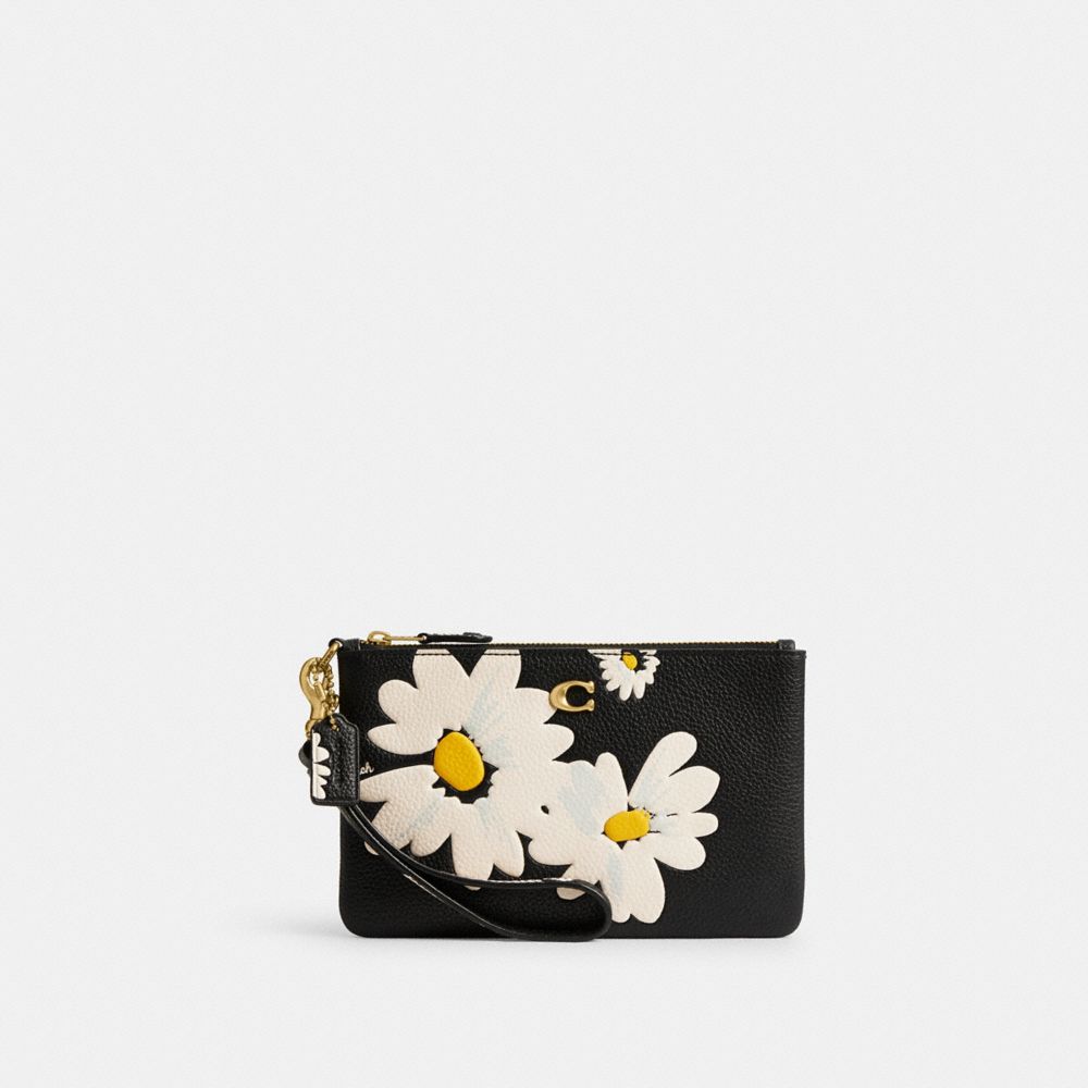 Carteras Pequeñas Coach Small With Floral Print Brass Mujer Negras Multicolor | CL_CH35525