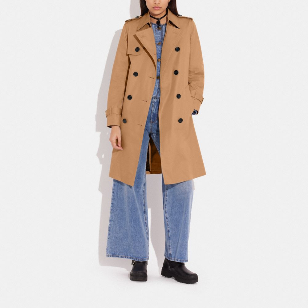 Chaquetas Coach Trench Mujer Kaki | CL_CH48266