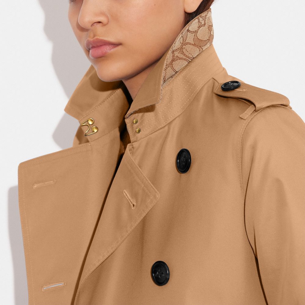 Chaquetas Coach Trench Mujer Kaki | CL_CH48266