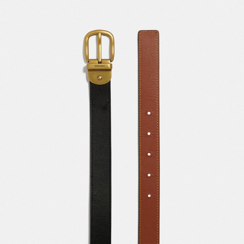 Cinturones Coach Harness Buckle Reversible Belt 25 Mm Brass Mujer Negras | CL_CH76495