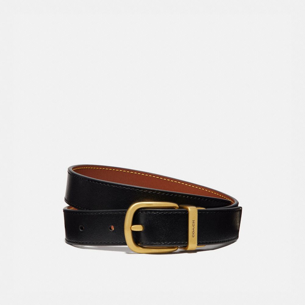 Cinturones Coach Harness Buckle Reversible Belt 25 Mm Brass Mujer Negras | CL_CH76495