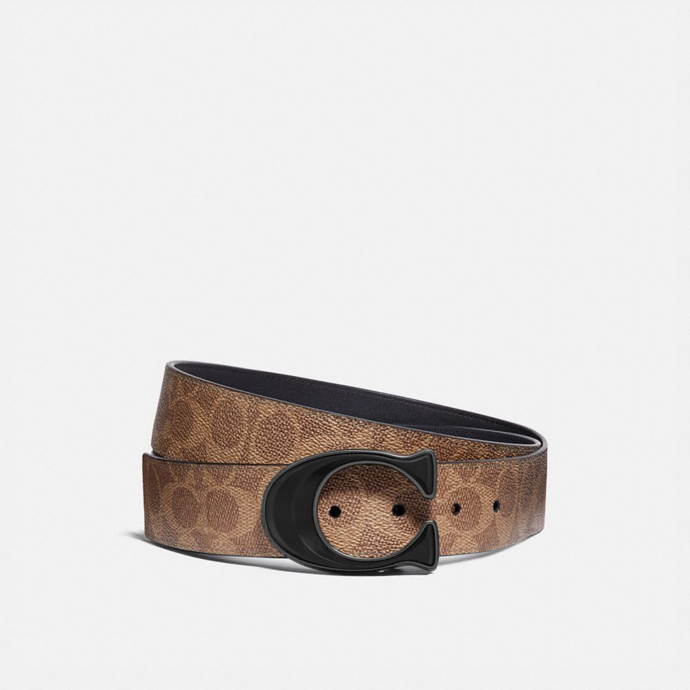 Cinturones Coach Signature Buckle Cut To Size Reversible Belt 38 Mm Hombre Kaki | CL_CH41750