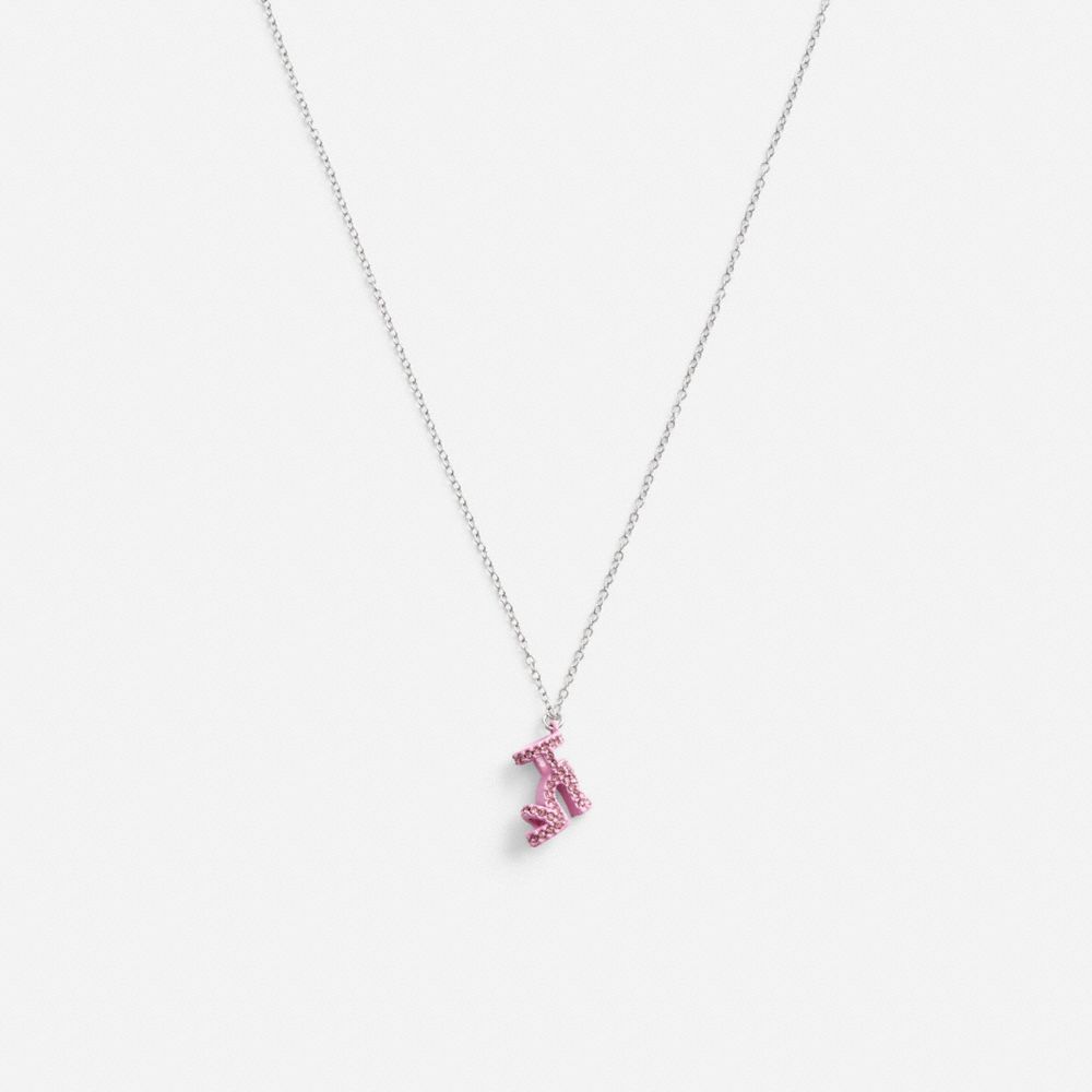 Collar Coach Stiletto Pendant Mujer Plateadas Rosas | CL_CH57764