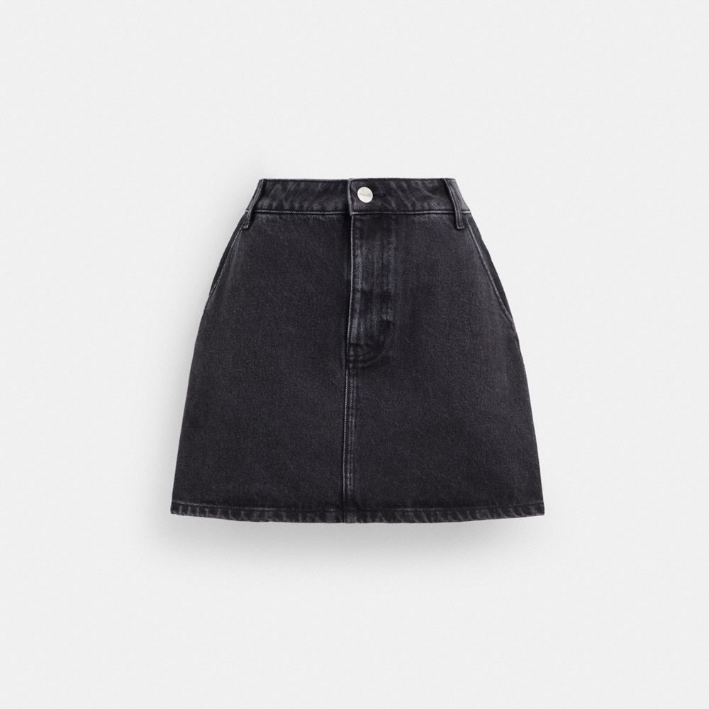 Falda Coach Denim In Organic Cotton Mujer Azules Negras | CL_CH37776