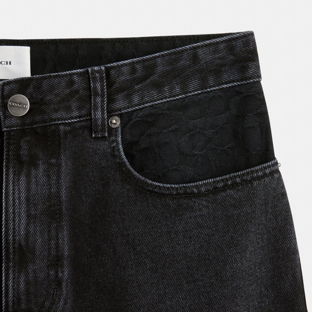 Jeans Coach Black Taper In Organic Cotton Hombre Negras | CL_CH82093