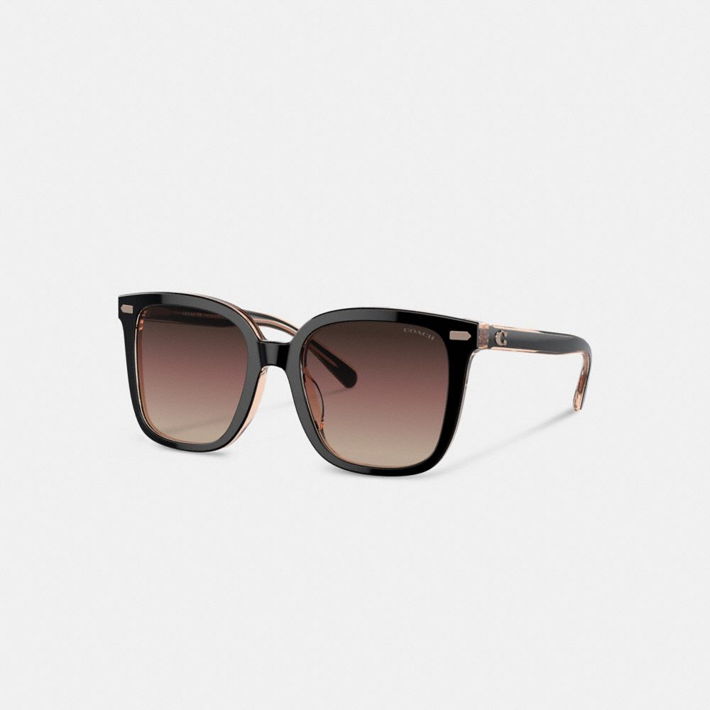 Lentes de Sol Coach Beveled Signature Oversized Square Mujer Negras Rosas | CL_CH20984