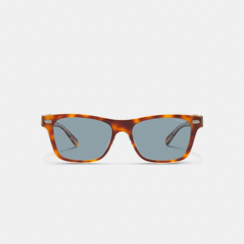 Lentes de Sol Coach Beveled Signature Square Hombre Azules | CL_CH42093