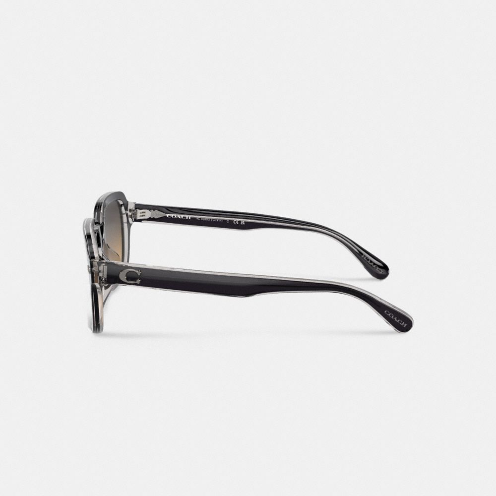 Lentes de Sol Coach Beveled Signature Square Hombre Gris Oscuro | CL_CH88860