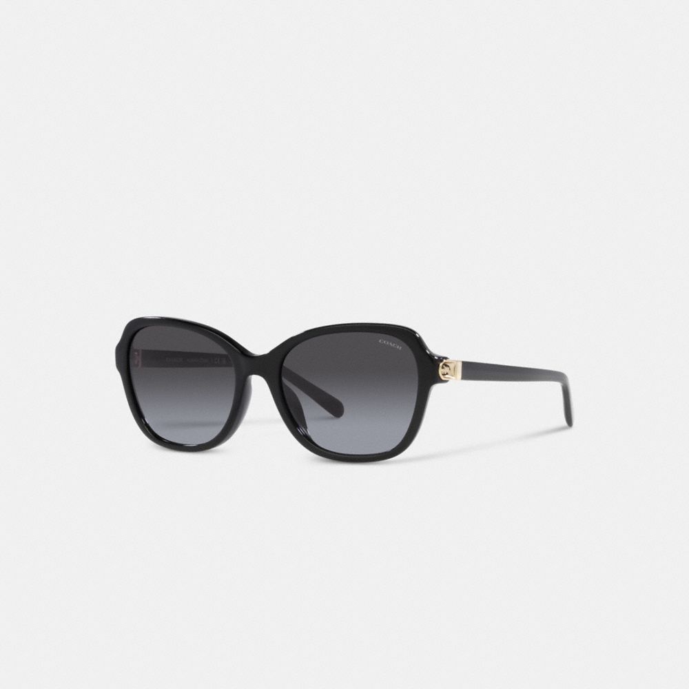 Lentes de Sol Coach Hinged Horse And Carriage Square Mujer Negras | CL_CH75613