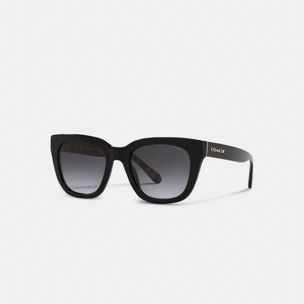 Lentes de Sol Coach Legacy Stripe Square Mujer Rayadas Negras | CL_CH42251