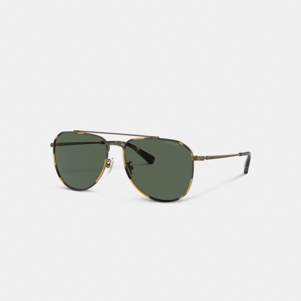 Lentes de Sol Coach Metal Windsor Pilot Hombre Doradas | CL_CH62300