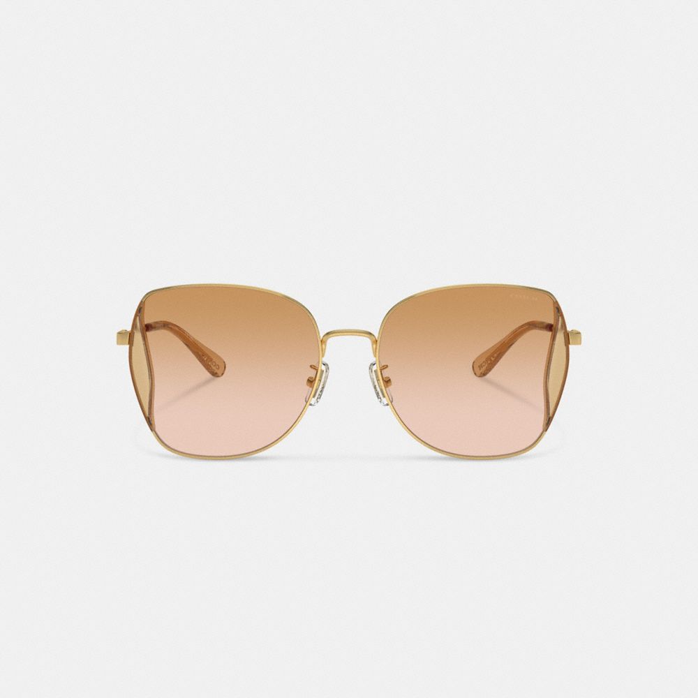 Lentes de Sol Coach Oversized Butterfly Peach Blush Mujer Coral Rosas | CL_CH48676