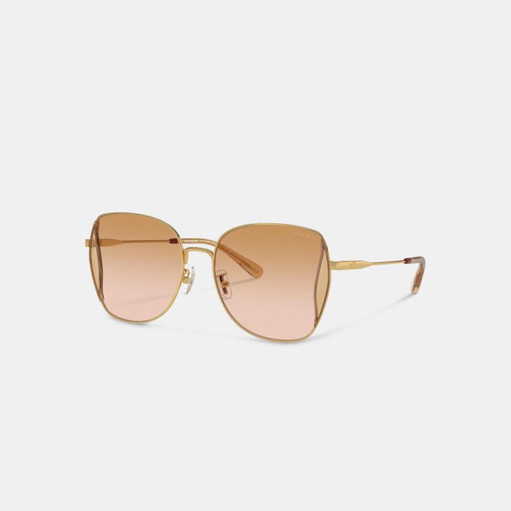 Lentes de Sol Coach Oversized Butterfly Peach Blush Mujer Coral Rosas | CL_CH48676