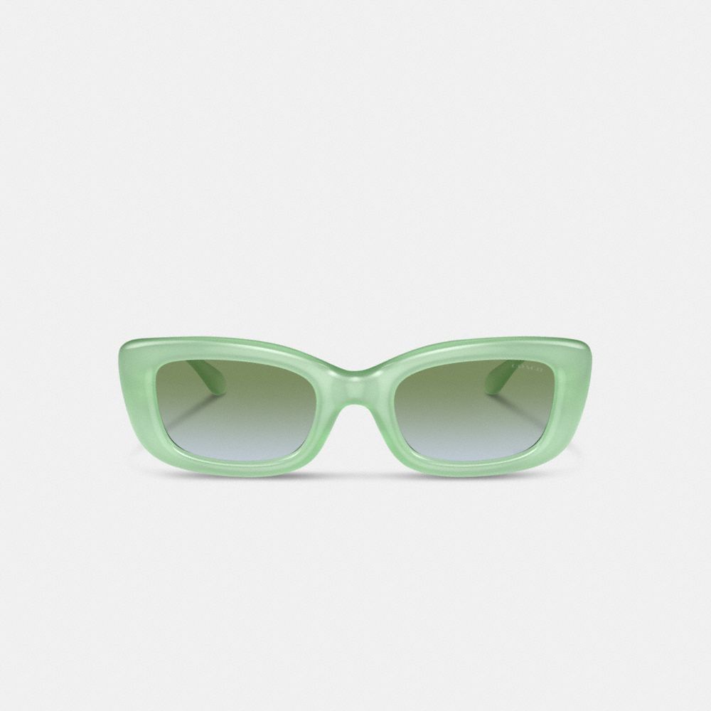 Lentes de Sol Coach Pillow Tabby Narrow Rectangle Mint Mujer Verde Menta | CL_CH25046