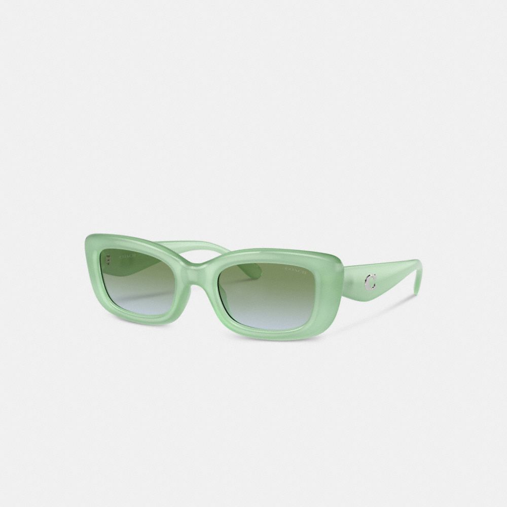 Lentes de Sol Coach Pillow Tabby Narrow Rectangle Mint Mujer Verde Menta | CL_CH25046