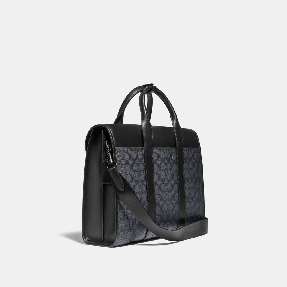 Maletín Coach Gotham Portfoli In Signature Canvas Copper Hombre Negras | CL_CH53156