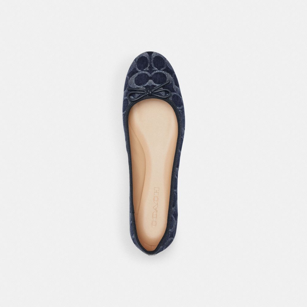 Mocasines Coach Abigail Flat In Signature Denim Denim Mujer Azules | CL_CH69771