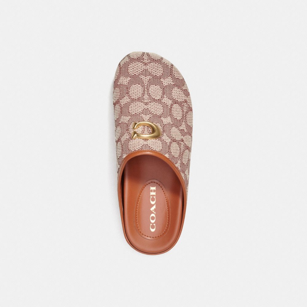 Mocasines Coach Hadley In Signature Textile Jacquard Cocoa Mujer Rosas | CL_CH16086