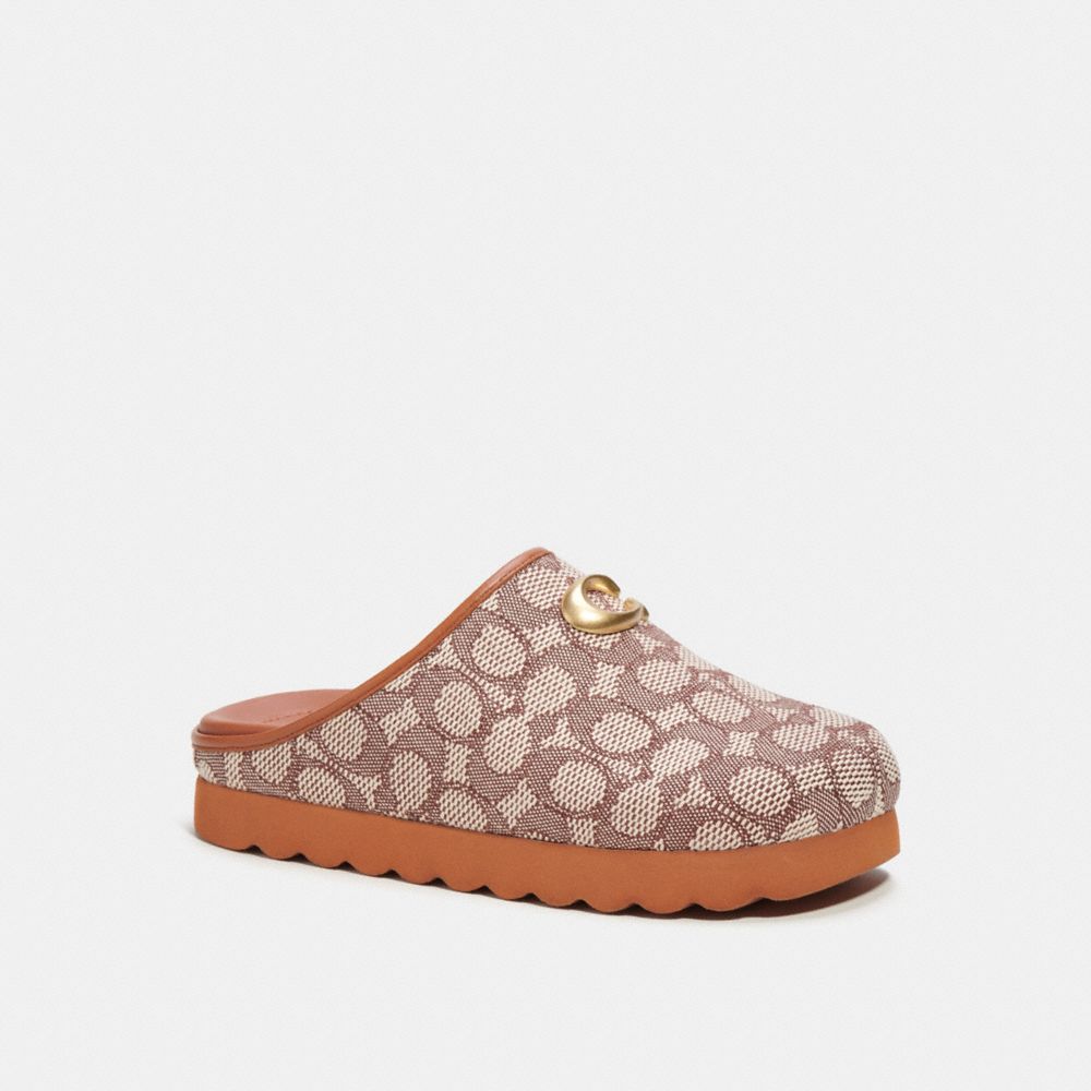 Mocasines Coach Hadley In Signature Textile Jacquard Cocoa Mujer Rosas | CL_CH16086