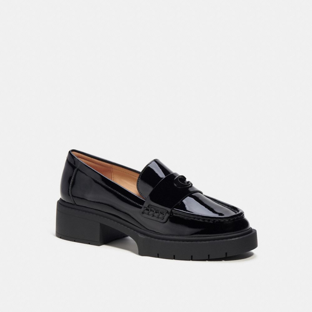 Mocasines Coach Leah Leather Mujer Negras | CL_CH67232