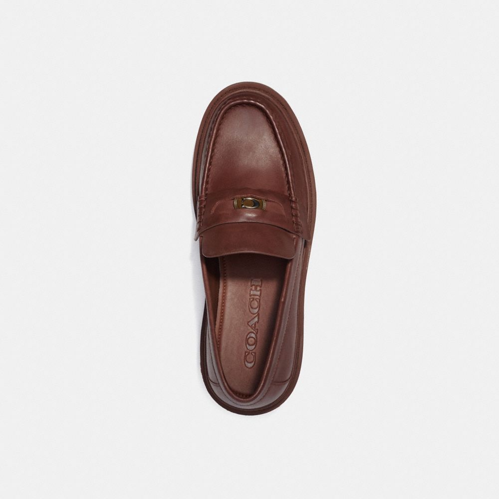 Mocasines Coach Loafer With Signature Coin Hombre Marrones | CL_CH84376