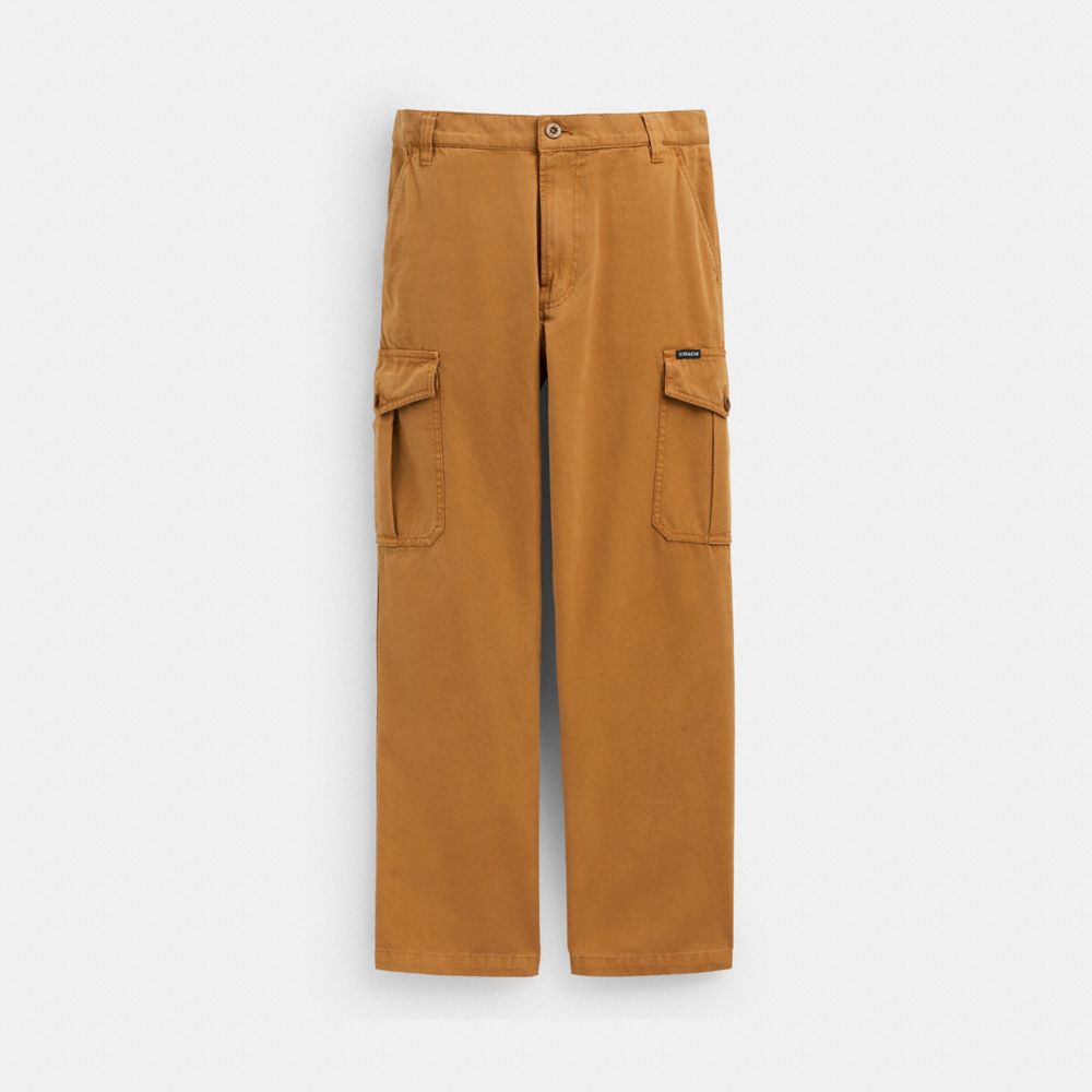 Pantalon Coach Regenerative Cotton Hombre Marrones | CL_CH38043