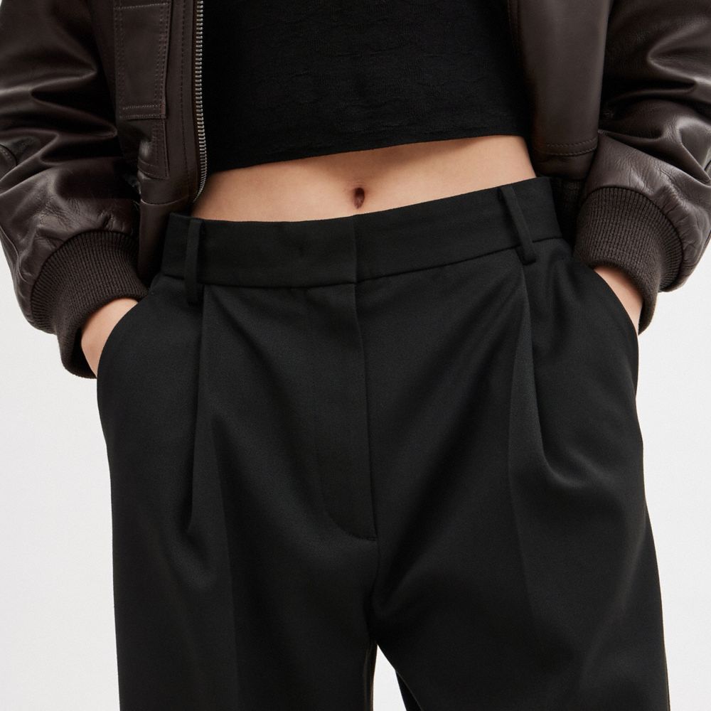 Pantalones Coach Wide Leg Mujer Negras | CL_CH54963