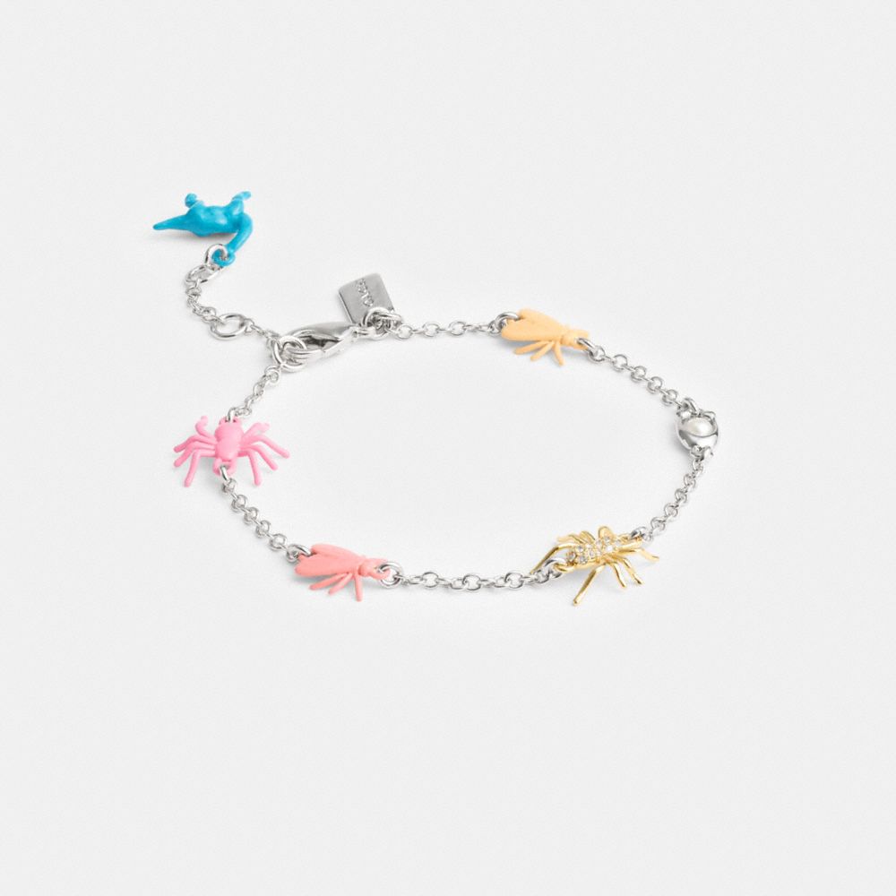 Pulseras Coach Bug Charm Mujer Plateadas | CL_CH70234