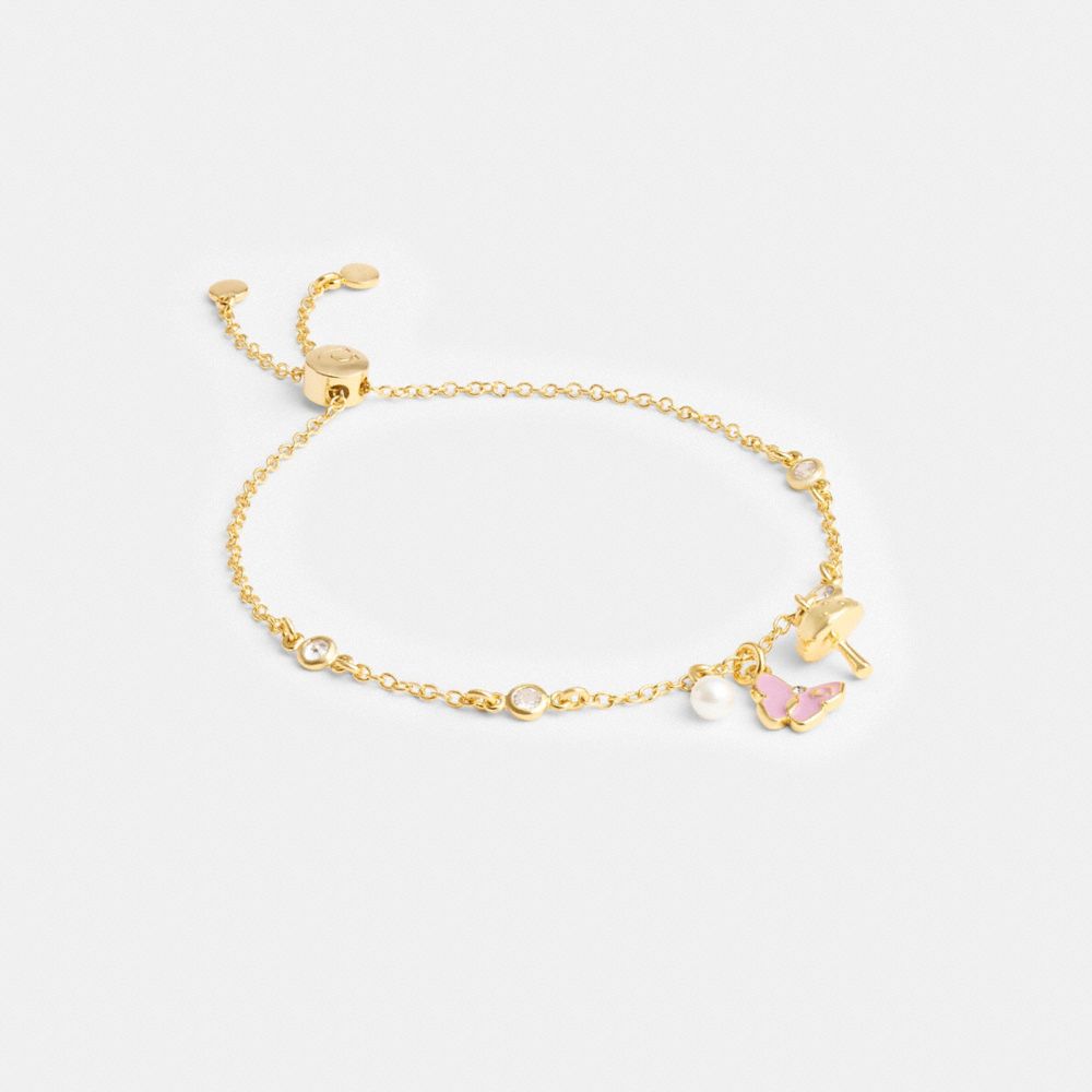 Pulseras Coach Garden Charms Slider Mujer Doradas | CL_CH77966