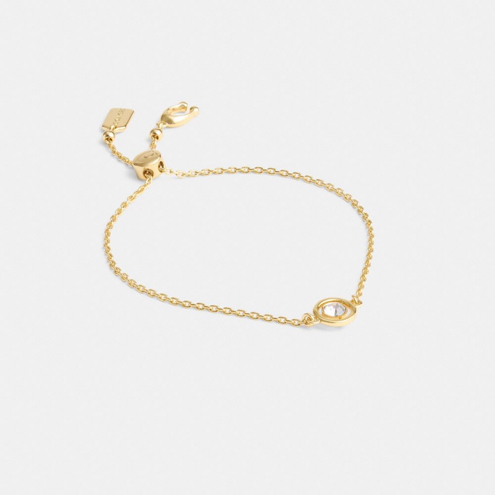 Pulseras Coach Halo Round Slider Mujer Doradas | CL_CH22884