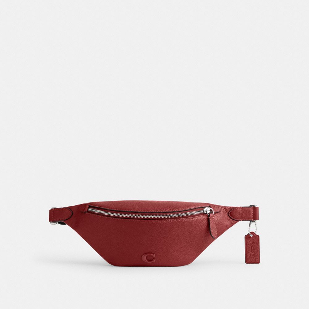 Riñonera Coach Charter Belt 7 Polished Pebble Leather Hombre Rojas | CL_CH23139