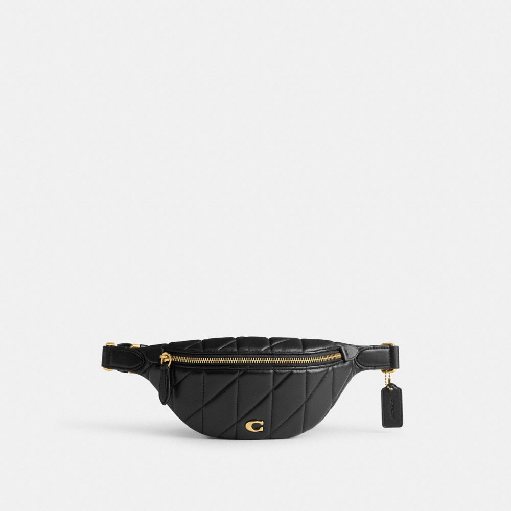 Riñonera Coach Essential Belt With Pillow Quilting Brass Mujer Negras | CL_CH47889