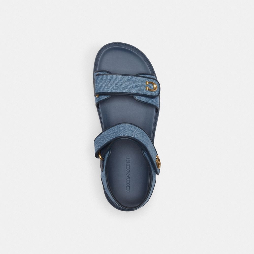 Sandalias Coach Brynn Indigo Denim Mujer Indigo Azules | CL_CH33852