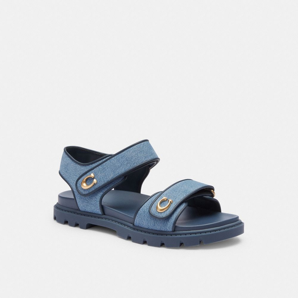 Sandalias Coach Brynn Indigo Denim Mujer Indigo Azules | CL_CH33852