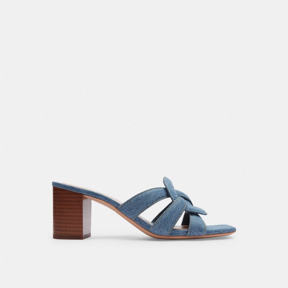 Sandalias Coach Nikki Indigo Denim Mujer Indigo Azules | CL_CH88267