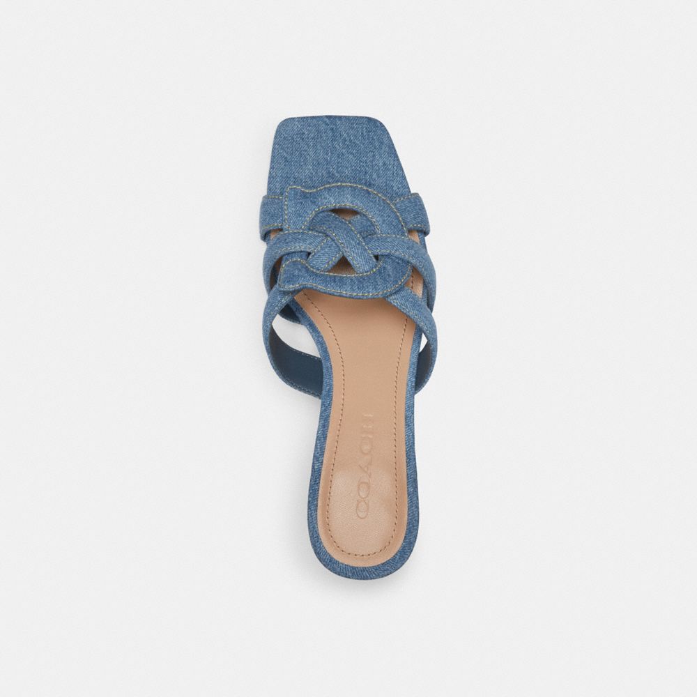 Sandalias Coach Nikki Indigo Denim Mujer Indigo Azules | CL_CH88267