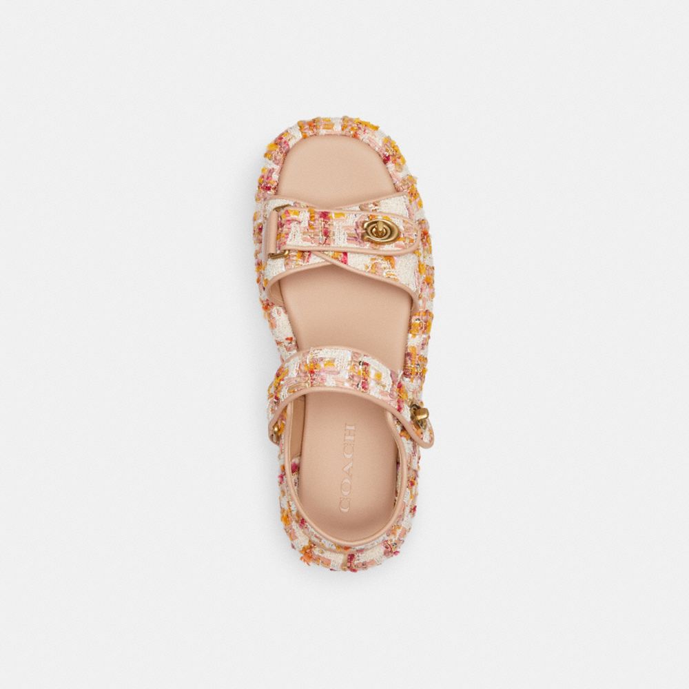 Sandalias Coach Peyton Leather Mujer Rosas | CL_CH32596