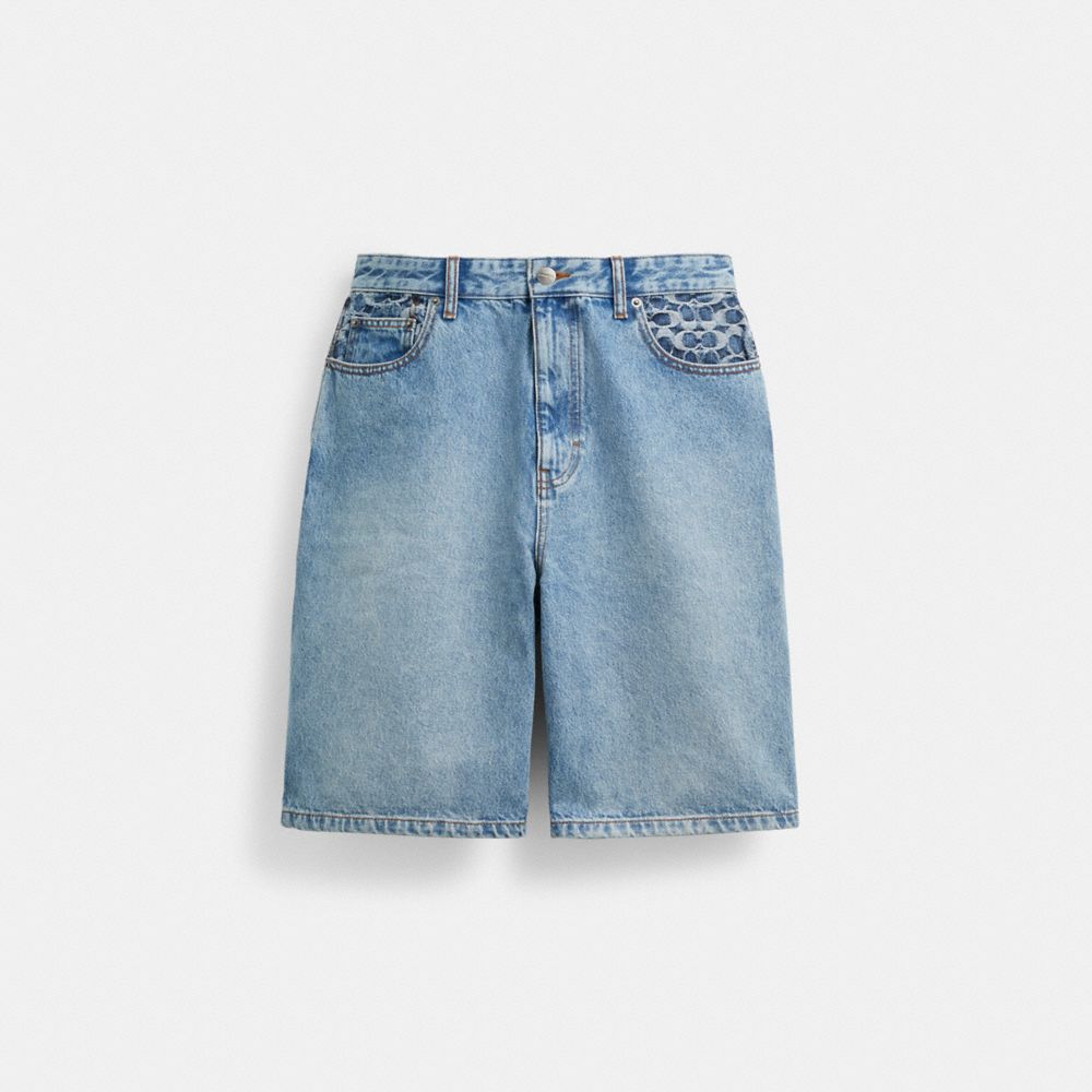 Short Coach Denim Hombre Azules | CL_CH52975