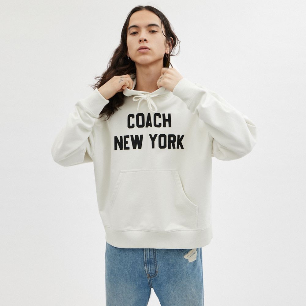 Sudaderas Coach Hoodie Cream Hombre Creme | CL_CH78361