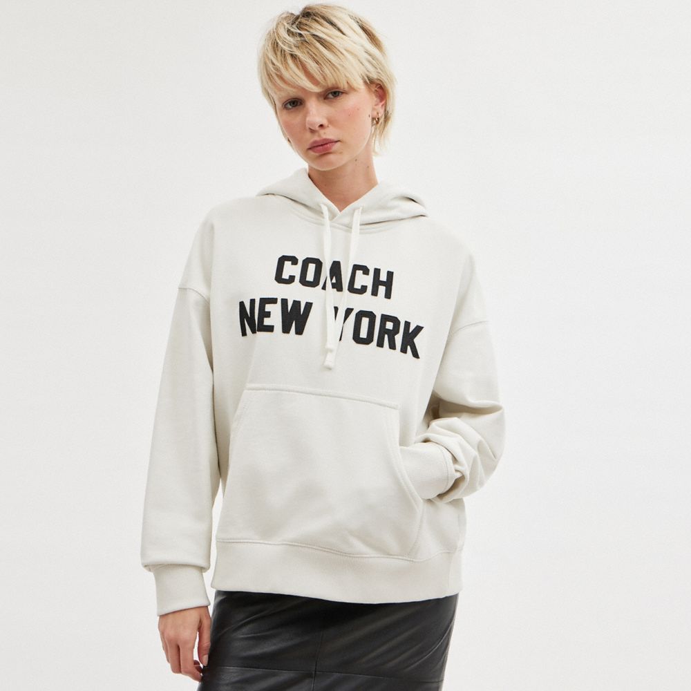 Sudaderas Coach Hoodie Cream Hombre Creme | CL_CH78361