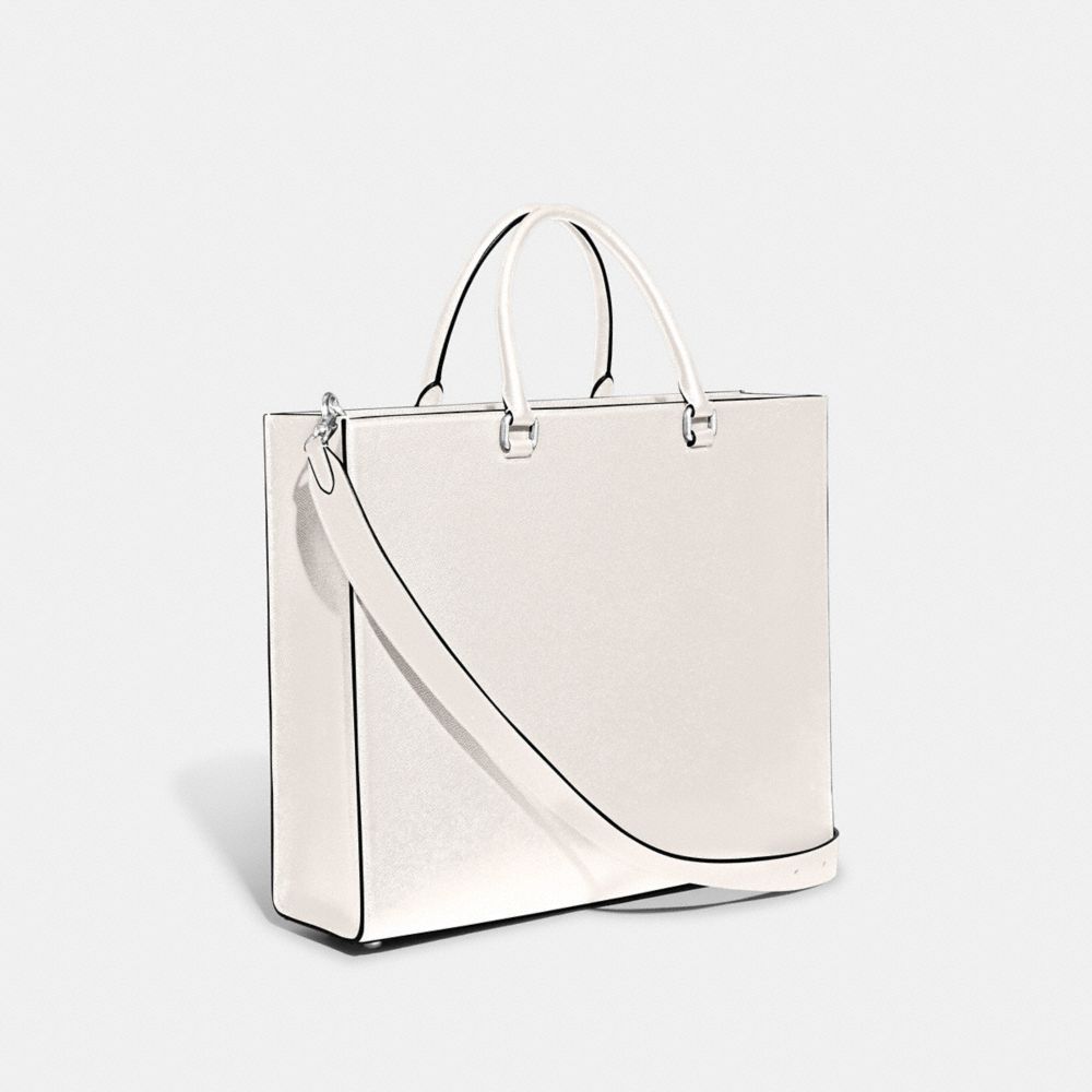 Tote Coach Tote 40 With Signature Canvas Chalk Mujer Blancas | CL_CH38545