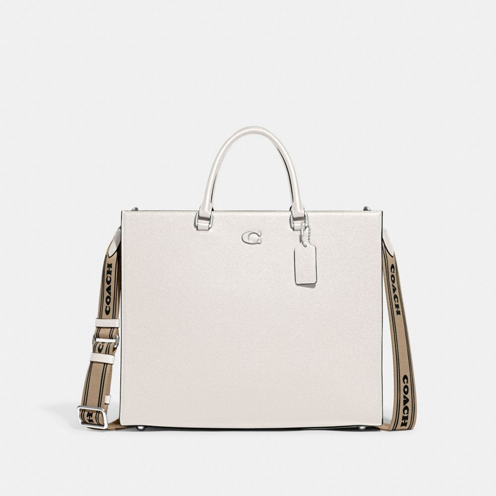 Tote Coach Tote 40 With Signature Canvas Chalk Mujer Blancas | CL_CH38545