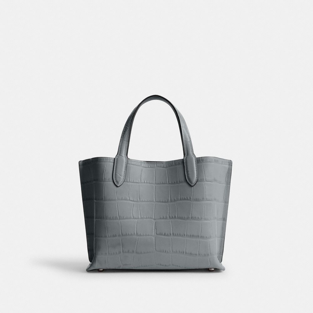 Tote Coach Willow 24 Embossed Crocodile Mujer Gris Azules | CL_CH16006